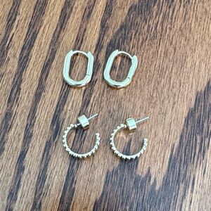 Brandy Melville Gold-Tone Hoop Earring Set